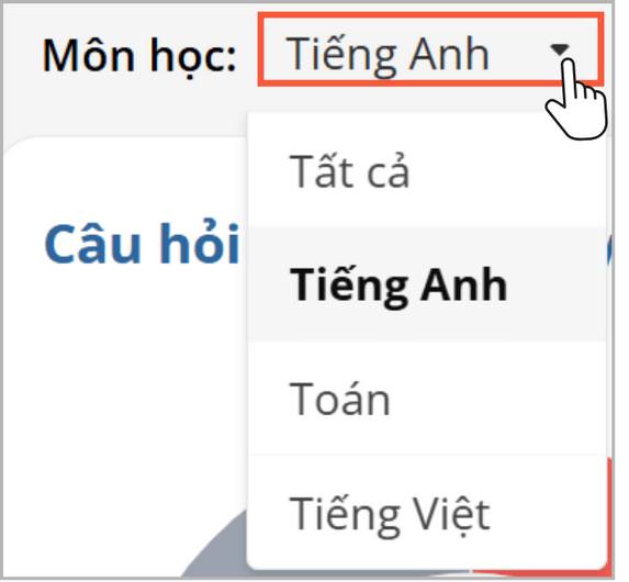lọc theo môn